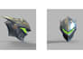 create a custom futuristic wearable helmet 3d model